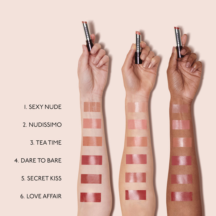 HH Balms 2021 Model Arm Swatches All Shades WITHCOPY Nude Background